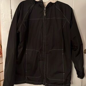 Izod Black Jacket with White Accents